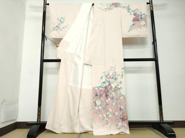 平和屋着物●訪問着 作家物 草花籬文 暈し染め 金彩 正絹 逸品 未使用 DABI2264ud