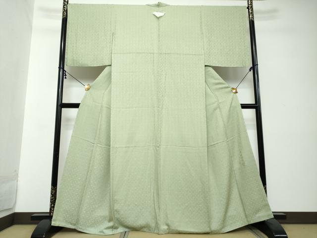 平和屋着物●上質な色無地 吉祥地紋 夏虫色 正絹 逸品 未使用 DABI2291ud