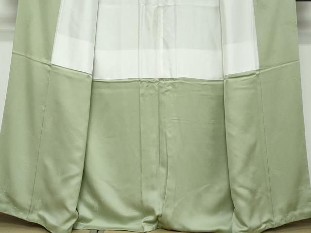 平和屋着物●上質な色無地 吉祥地紋 夏虫色 正絹 逸品 未使用 DABI2291ud