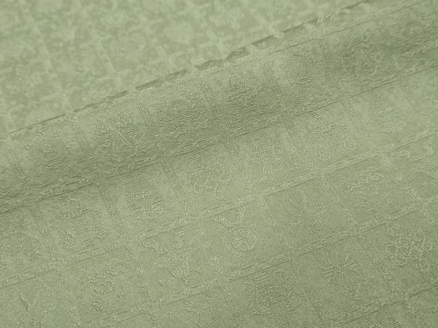 平和屋着物●上質な色無地 吉祥地紋 夏虫色 正絹 逸品 未使用 DABI2291ud