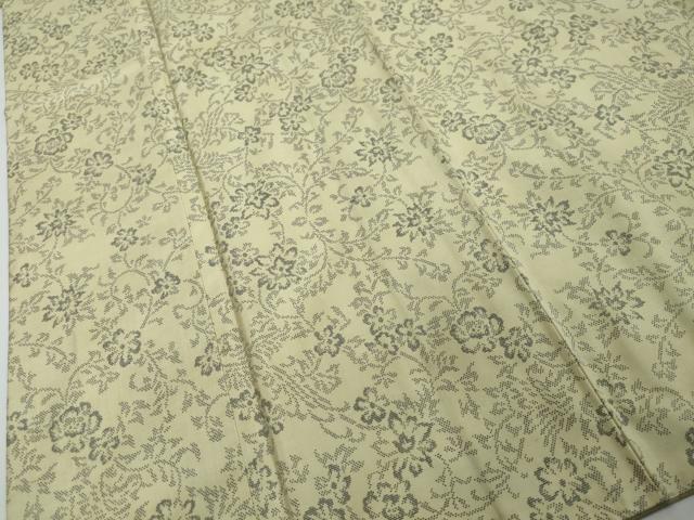 平和屋着物●本場大島紬 9マルキ 花唐草文 正絹 逸品 DABI2298ud