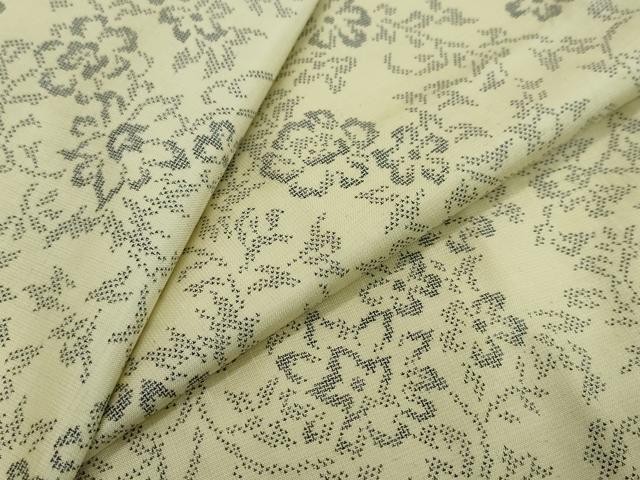 平和屋着物●本場大島紬 9マルキ 花唐草文 正絹 逸品 DABI2298ud