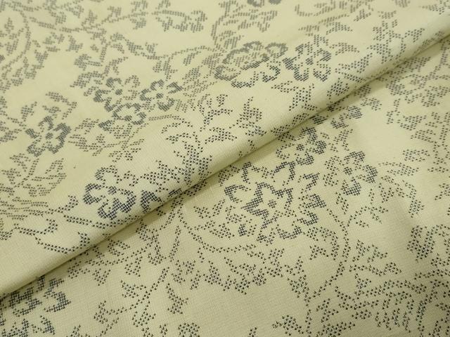 平和屋着物●本場大島紬 9マルキ 花唐草文 正絹 逸品 DABI2298ud