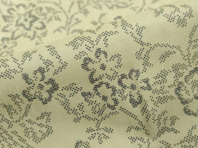平和屋着物●本場大島紬 9マルキ 花唐草文 正絹 逸品 DABI2298ud
