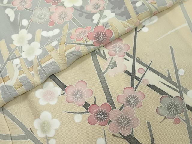 平和屋着物●訪問着 友禅 作家物 枝花文 暈し染め 正絹 逸品 DABI2299ud