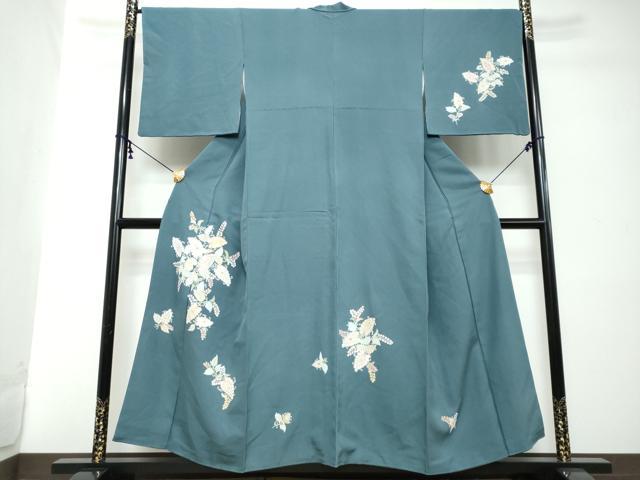 平和屋着物●訪問着 洋花文 金銀彩 正絹 逸品 DABI2300ud