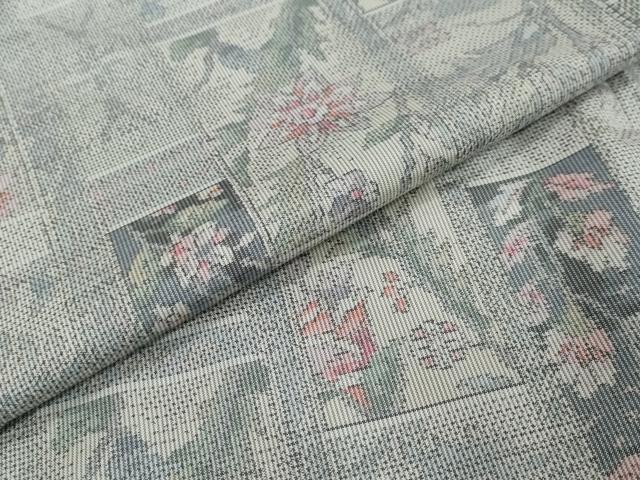 平和屋着物●本場大島紬 総絣 短冊草花文 正絹 逸品 DABI2301ud