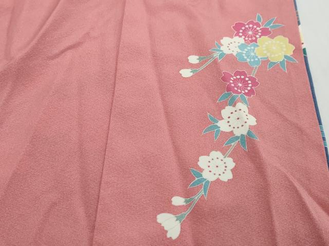 平和屋着物●豪華振袖 友禅 作家物 鴛鴦草花文 暈し染め 京都きもの友禅扱い 正絹 逸品 DABI2304ud