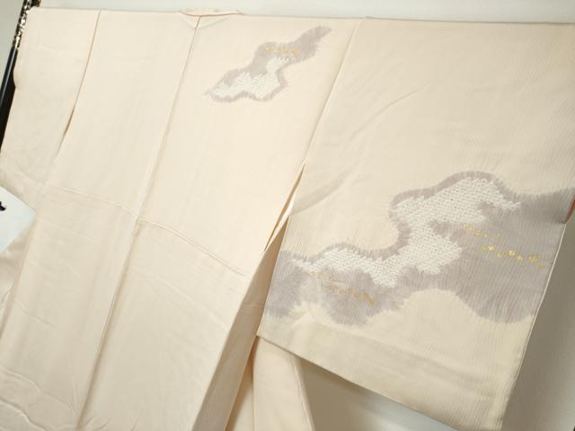 平和屋着物●訪問着 絞り 刺繍 道長梅松文 金彩 正絹 逸品 DABI2315ud