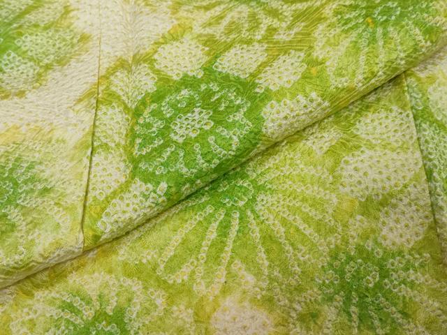 平和屋着物●訪問着 総絞り 枝花文 正絹 逸品 DABI2316ud