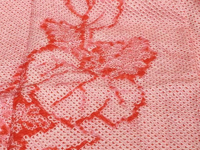 平和屋着物●訪問着 総絞り 草花文 正絹 逸品 DABI2324ud