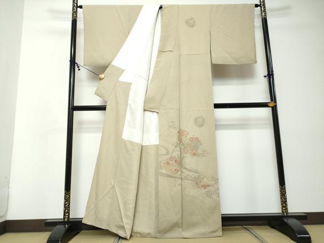 平和屋着物●中国三大刺繍 スワトウ刺繍 汕頭刺繍 総刺繍 訪問着 流水吉祥草花丸文 正絹 逸品 DABI2328ud