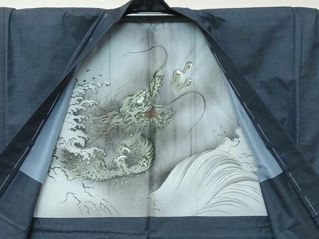 平和屋着物●男性 本場大島紬 アンサンブル 長羽織 100亀甲 総詰め 正絹 逸品 未使用 DABI2341ud