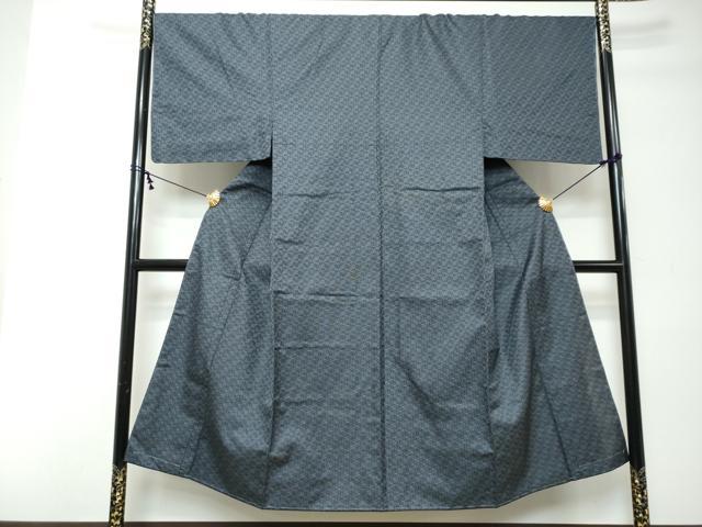 平和屋着物●男性 お召 アンサンブル 長羽織 野口 正絹 逸品 DABI2342ud