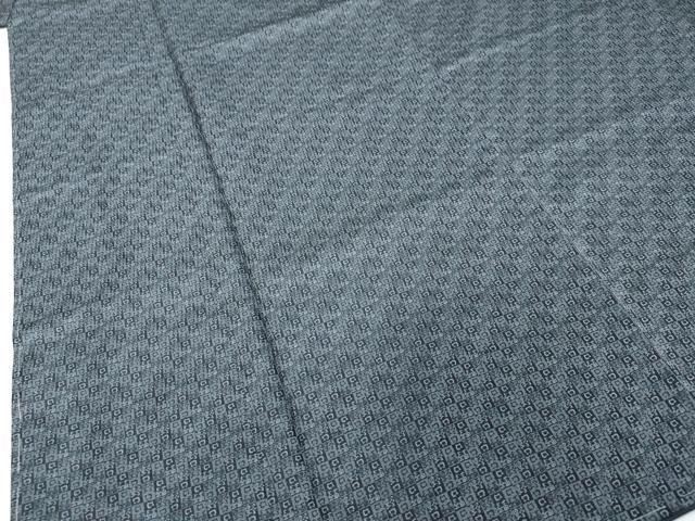 平和屋着物●男性 お召 アンサンブル 長羽織 野口 正絹 逸品 DABI2342ud
