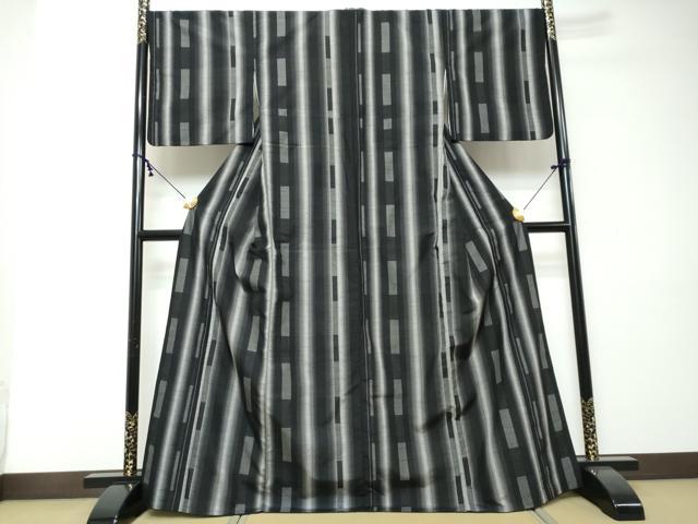 平和屋着物●上質な紬 100亀甲 間道 正絹 逸品 DABI2348ud