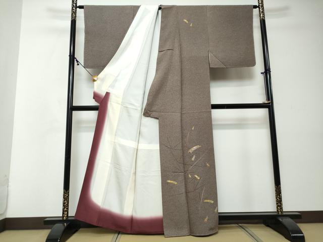 平和屋着物●訪問着 駒刺繍 楽器文 金糸 正絹 逸品 未使用 DABI2353ud
