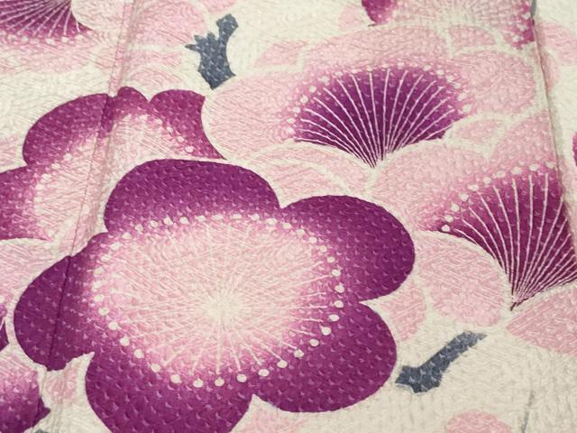 平和屋着物●名門 藤娘きぬたや・総絞り 訪問着 枝梅文 正絹 逸品 DABI2374ud