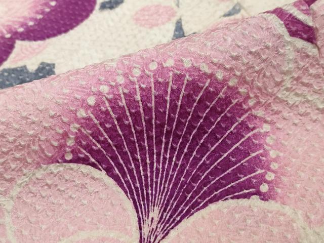 平和屋着物●名門 藤娘きぬたや・総絞り 訪問着 枝梅文 正絹 逸品 DABI2374ud