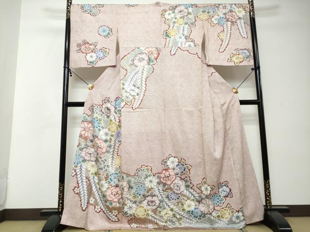 平和屋着物●訪問着 辻が花 金彩 正絹 逸品 DABI2376ud