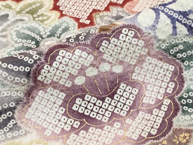 平和屋着物●訪問着 辻が花 金彩 正絹 逸品 DABI2376ud