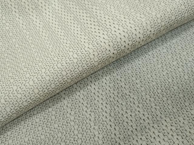 平和屋着物●本塩沢 110亀甲 霞文 正絹 逸品 DABI2380ud