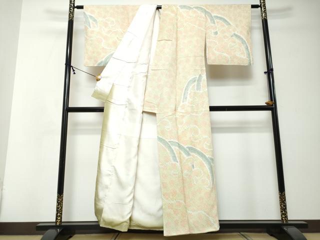 平和屋着物●訪問着 総絞り 立波文 正絹 逸品 未使用 DABI2382ud