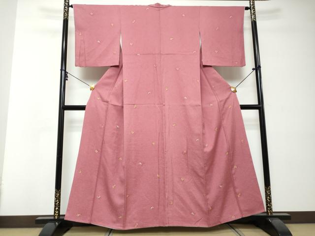 平和屋着物●上質な小紋 南天文 金彩 正絹 逸品 DABI2389ud