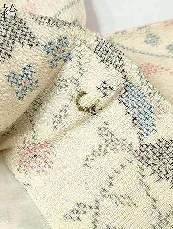 平和屋着物●本塩沢 洋花文 正絹 逸品 DABI2394ud