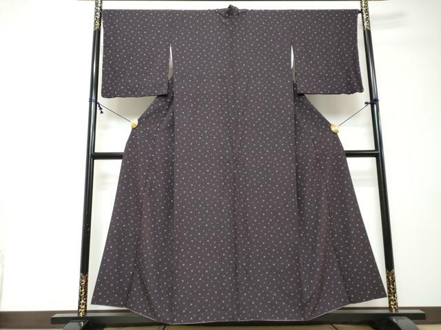 平和屋着物●上質な小紋 箔散らし文 正絹 逸品 DABI2398ud