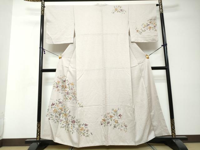 平和屋着物●訪問着 更紗花文 金彩 正絹 逸品 DABI2402ud