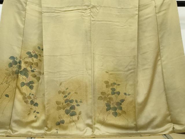 平和屋着物●訪問着 刺繍 蔦の葉文 暈し染め 正絹 逸品 DABI2408ud