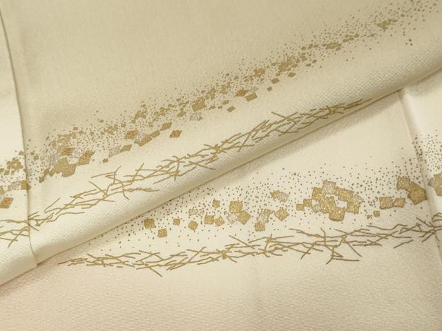 平和屋着物●訪問着 駒刺繍 箔散らし文 暈し染め 金銀彩 正絹 逸品 DABI2409ud
