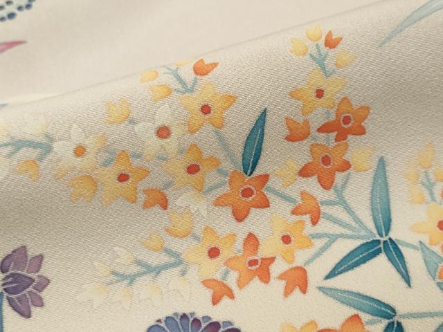 平和屋着物●豪華色留袖 友禅 作家物 楽器草花文 暈し染め 正絹 逸品 DABI2412ud
