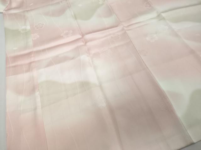 平和屋着物●長襦袢 無双仕立て 舞桜地紋 暈し染め 正絹 逸品 DABI2418ud