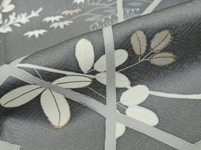 平和屋着物●訪問着 駒刺繍 流水草花籬文 暈し染め 金彩 そごう百貨店扱い 正絹 逸品 未使用 DABI2419ud