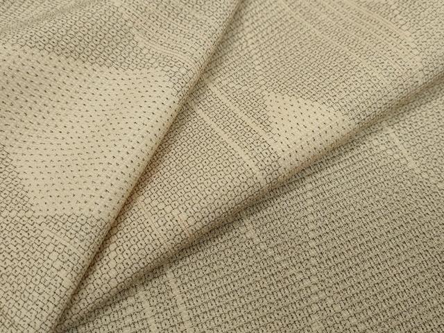 平和屋着物●本塩沢 110亀甲 菱文 正絹 逸品 DABI2422ud