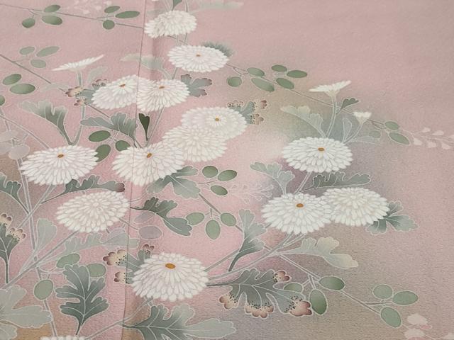 平和屋着物●訪問着 友禅 作家物 草花文 暈し染め 正絹 逸品 DABI2434ud