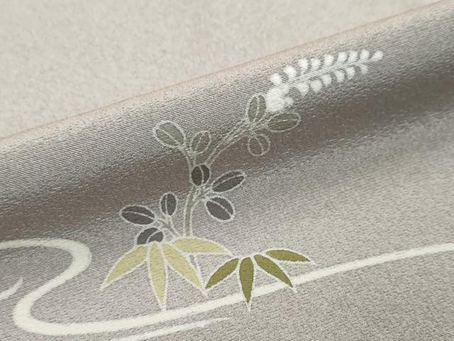 平和屋着物●訪問着 流水草花文 金彩 正絹 逸品 DABI2437ud