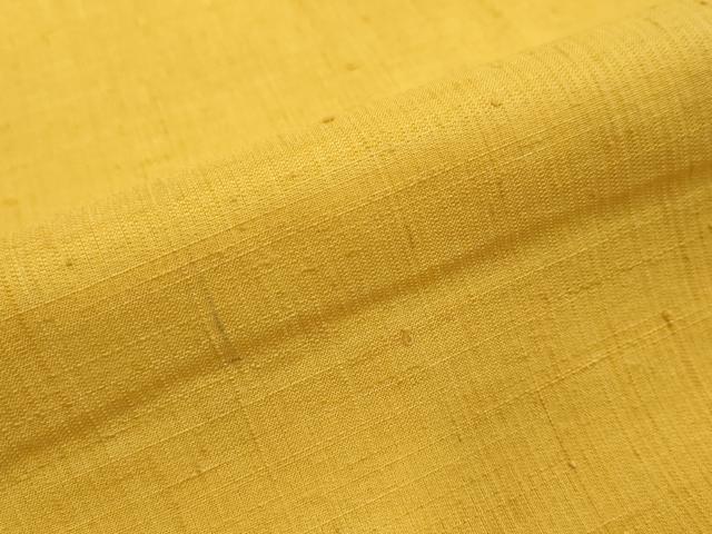 平和屋着物●結城紬 黄金色 正絹 逸品 DABI2438ud