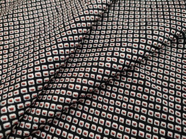 平和屋着物●大変加工の良い総絞り小紋 黒地 ほていや扱い 正絹 逸品 DABI2440ud