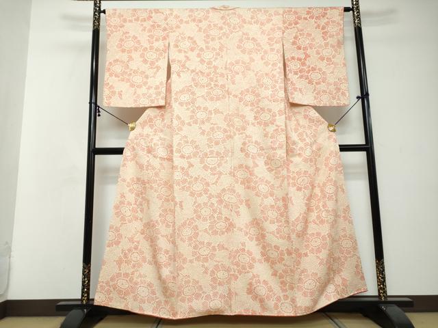平和屋着物●上質な小紋 総絞り 花尽くし文 正絹 逸品 DABI2443ud