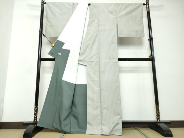 平和屋着物●上質な紬 草花文 正絹 逸品 DABI2444ud