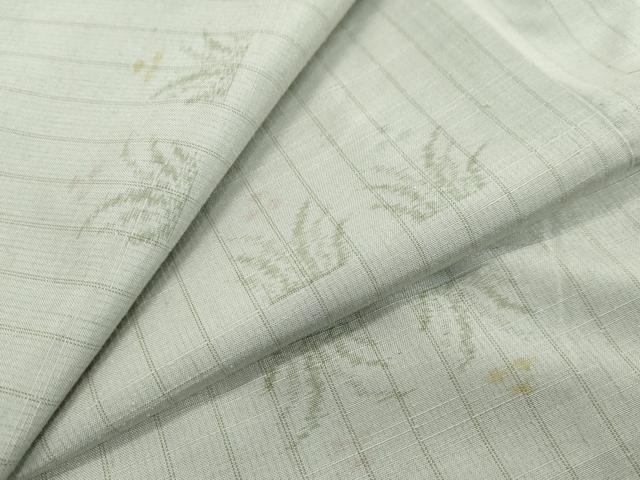 平和屋着物●上質な紬 草花文 正絹 逸品 DABI2444ud