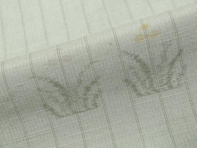 平和屋着物●上質な紬 草花文 正絹 逸品 DABI2444ud
