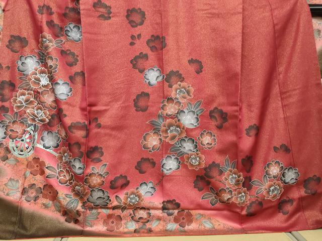 平和屋着物●豪華振袖 駒刺繍 花車文 暈し染め 銀彩 金通し地 正絹 逸品 DABI2447ud