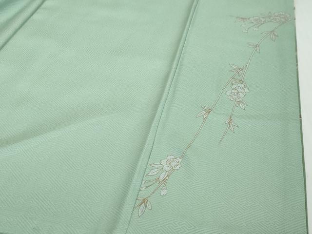 平和屋着物●訪問着 作家物 枝花文 暈し染め 金彩 正絹 逸品 DABI2448ud