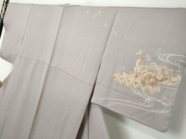 平和屋着物●中国三大刺繍 蘇州刺繍 総刺繍 訪問着 雲取り動物草花文 正絹 逸品 DABI2460ud