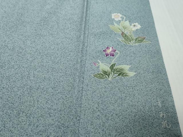 平和屋着物●本加賀友禅作家 西川健一 小紋 霞文 正絹 逸品 DABI2512ud