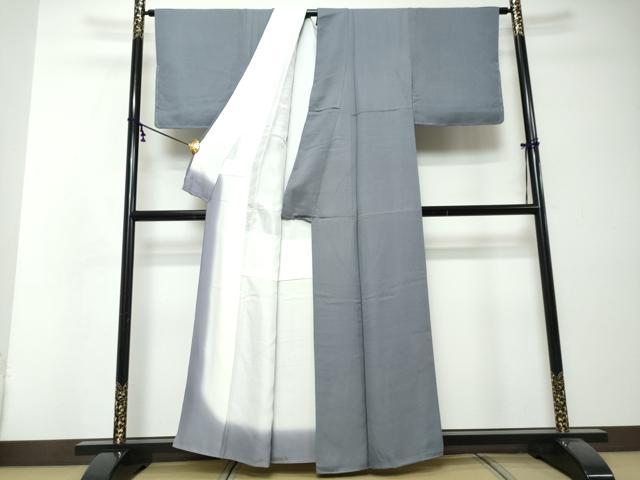 平和屋着物●上質な色無地 薄鼠色 正絹 逸品 DABI2515ud
